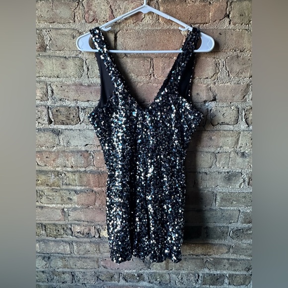 Zara Black Sequin Embellished Top - Picture 2 of 7